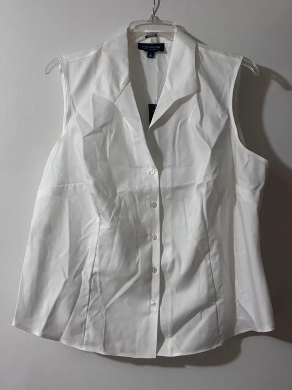 NWT Jones New York Non-Iron White Button Down Blouse Shirt Plus Size 2X